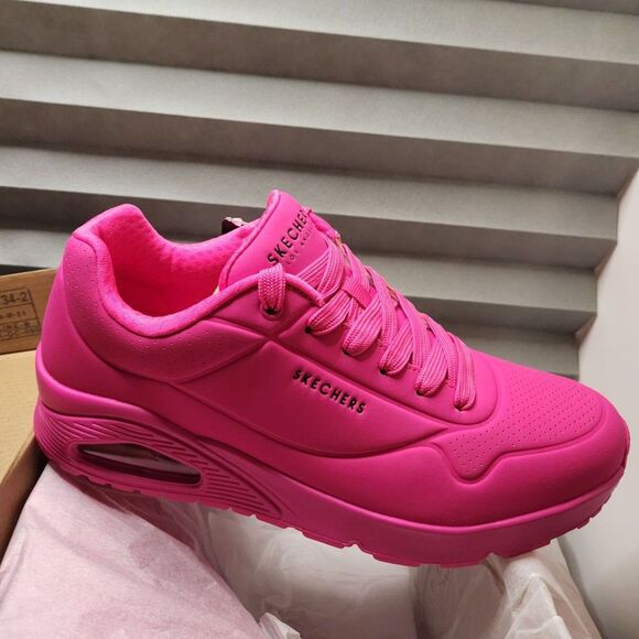 Skechers Uno “Stand On Air” Sneakers | Hot Pink | M8 / W9.5-10 | NWT - Picture 3 of 12